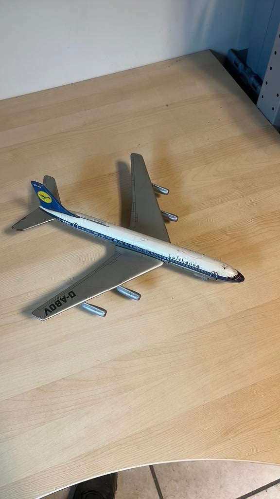 Blikken Tippco Boeing 707 Lufthansa, Antiek en Kunst, Antiek | Speelgoed, Ophalen of Verzenden