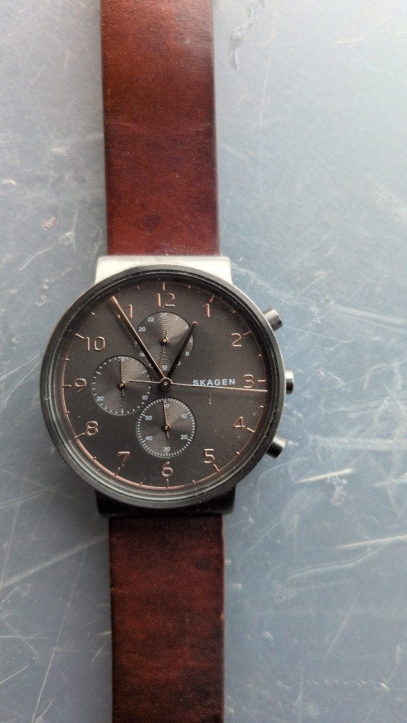 heren horloge van Skagen - 30€, Handtassen en Accessoires, Horloges | Heren, Ophalen of Verzenden, Gebruikt, Polshorloge