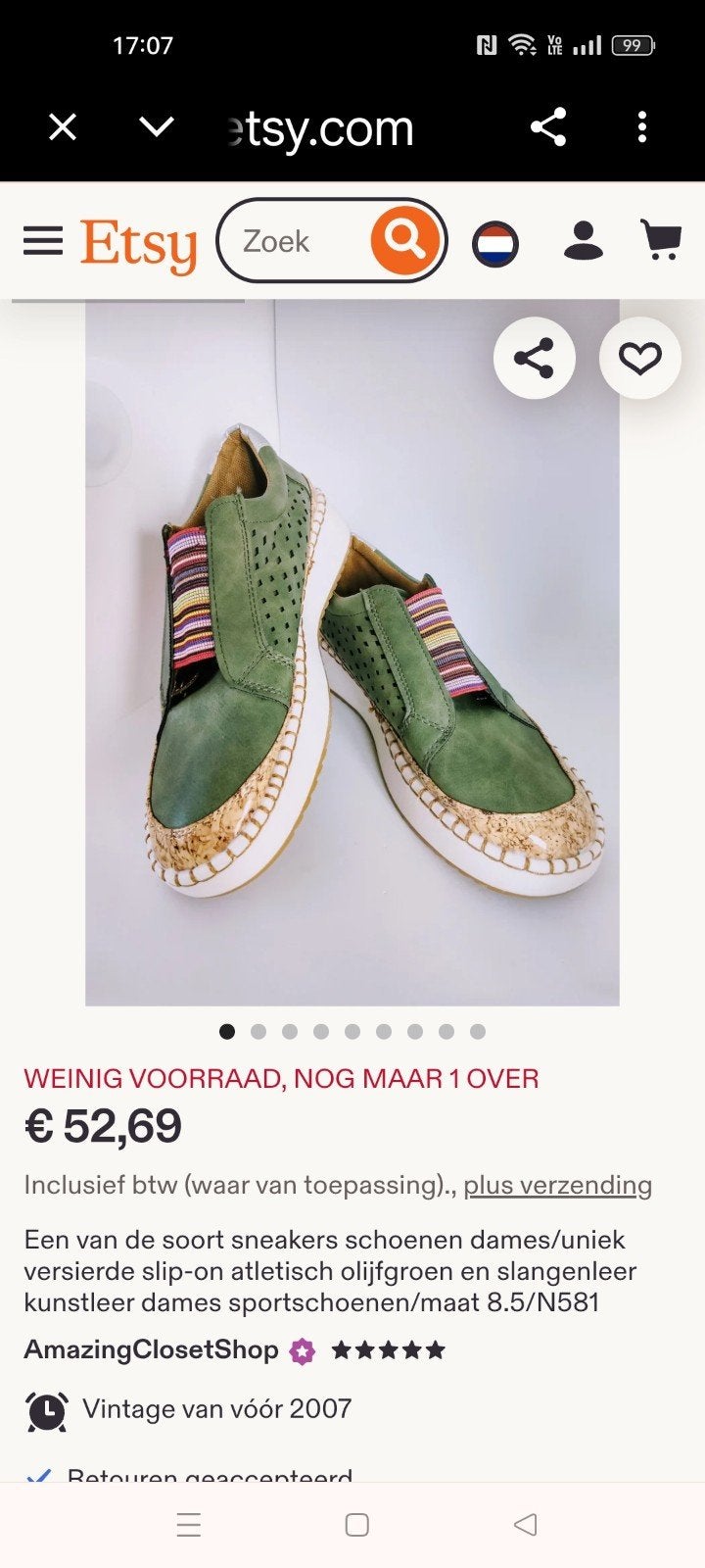nieuwe schoenen, Ophalen