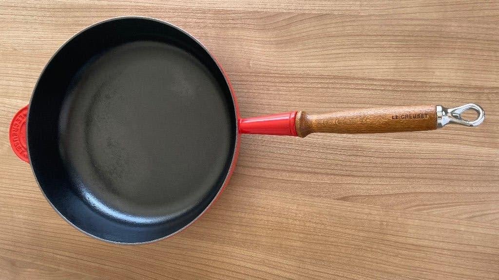Le creuset braadpan 28 cm, Huis en Inrichting, Ophalen, Gebruikt, Met handvatten, Le Creuset