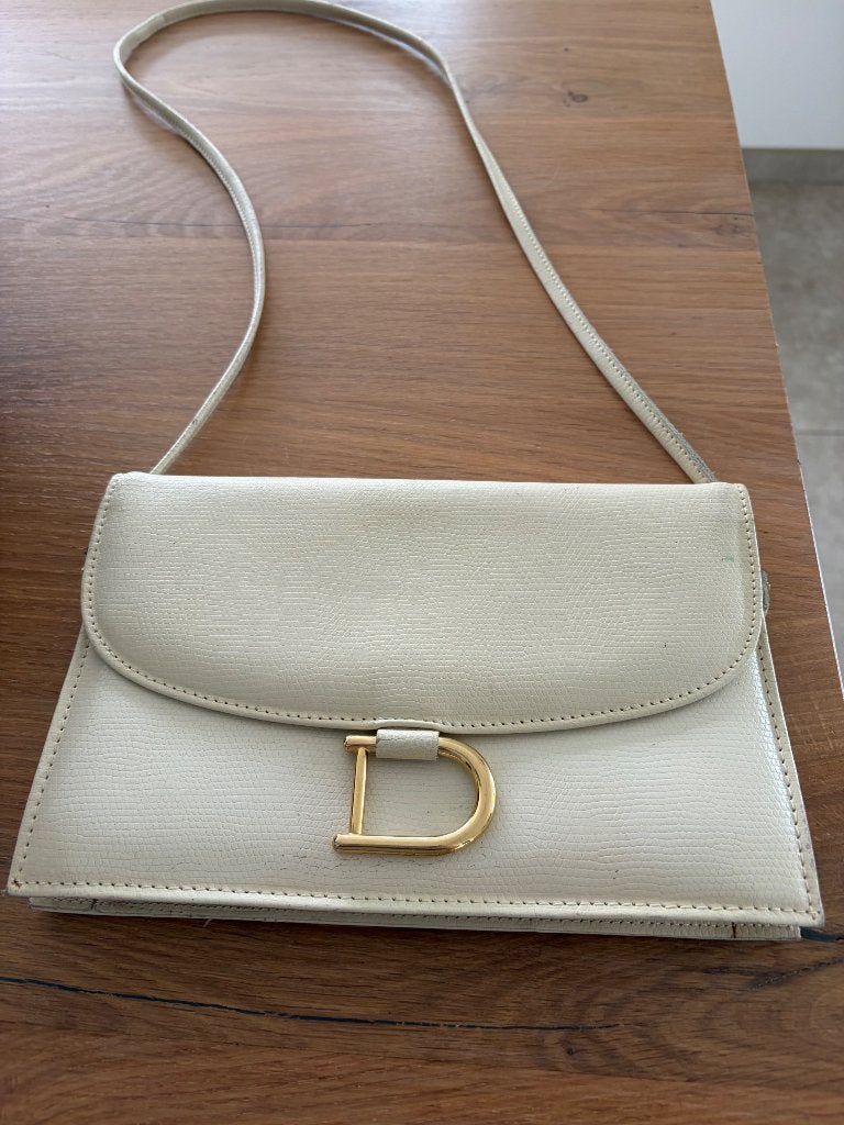 Sac à main Delvaux, Enlèvement ou Envoi, Utilisé, Blanc, Sac à main
