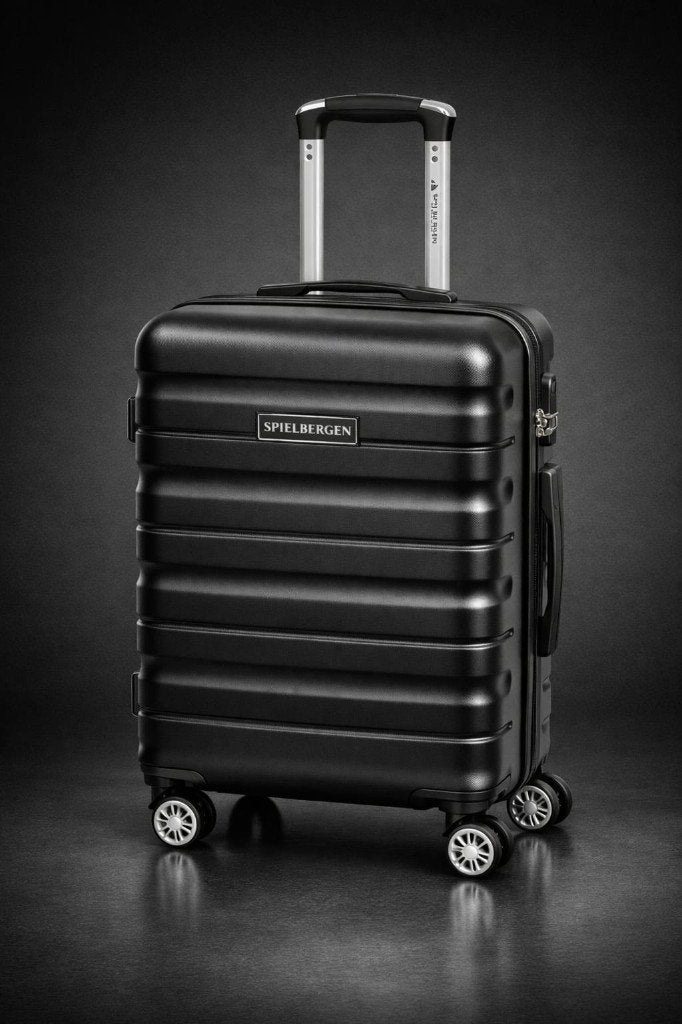 Valise trolley noire rigide., Enlèvement, Neuf, Plastique dur, Roulettes