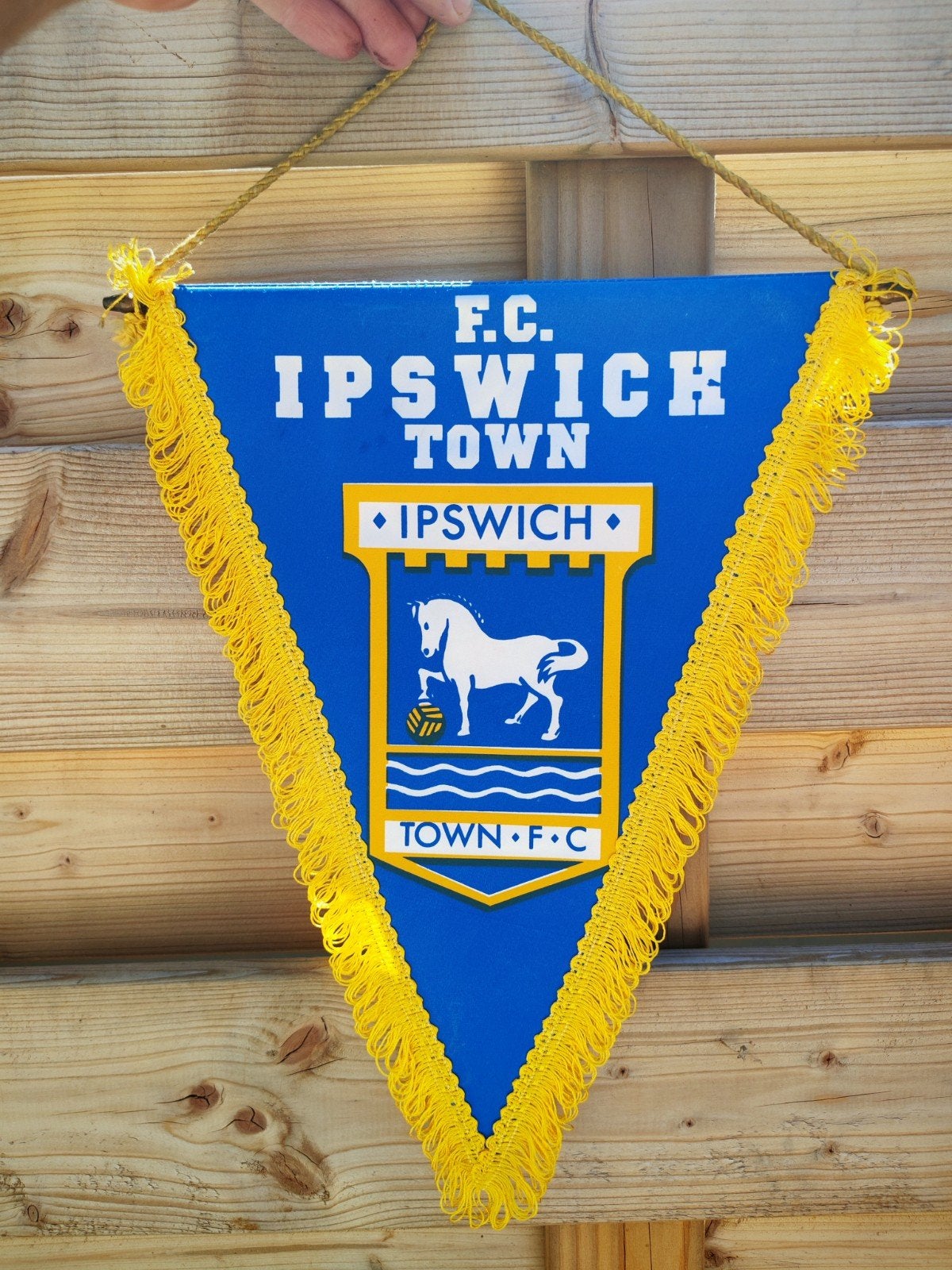 1980s Ipswich fantastische wimpel vaandel vintage, Diversen, Vlaggen en Wimpels, Ophalen of Verzenden