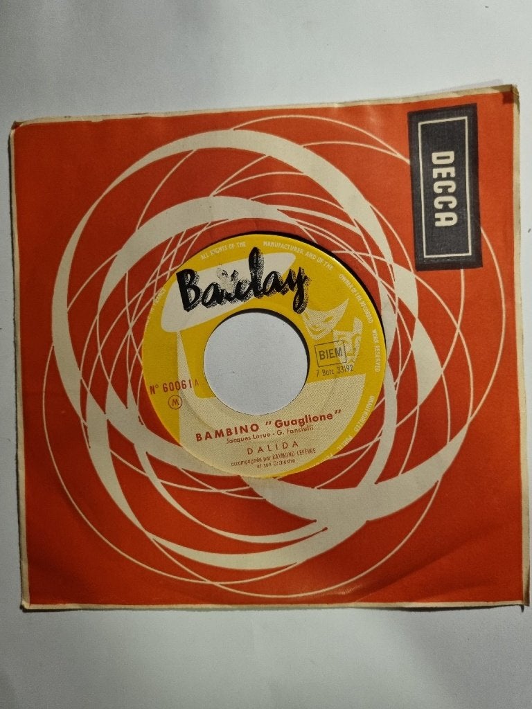 Dalida - Bambino, Enlèvement ou Envoi, Utilisé