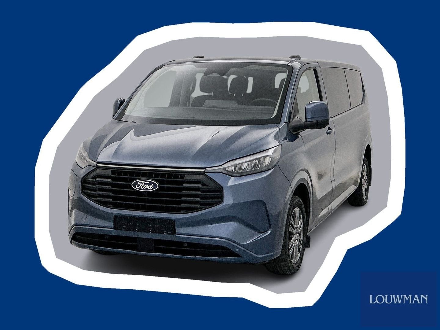 Ford Transit Custom 340 2.5 PHEV L2H1 Limited 9-persoons 233, Auto's, Automaat, Electronic Stability Program (ESP), Blauw, Bedrijf