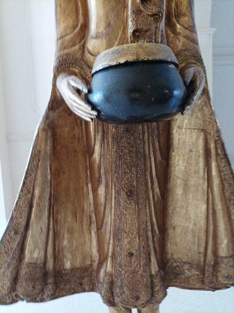bouddha avec certificat, 168 cm, Comme neuf, Enlèvement, Bois