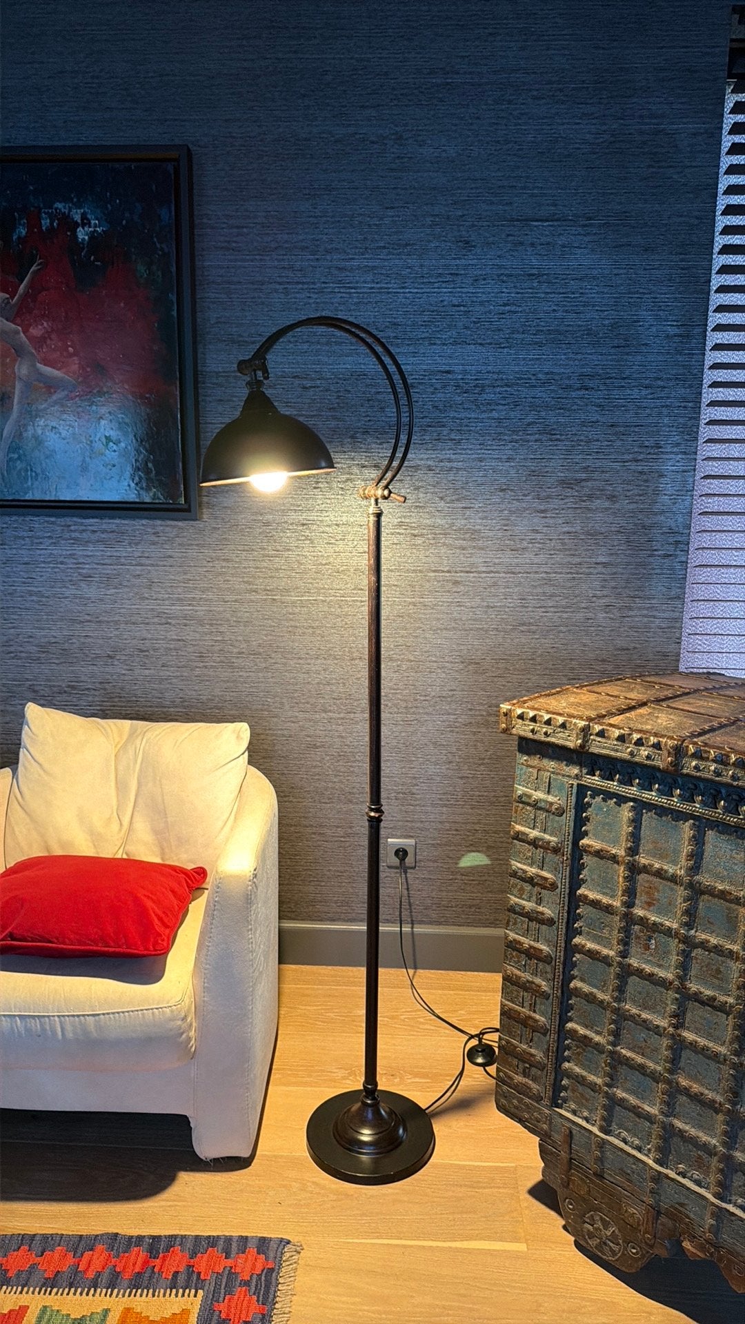 Beau lampadaire, Maison & Meubles, Enlèvement, Comme neuf
