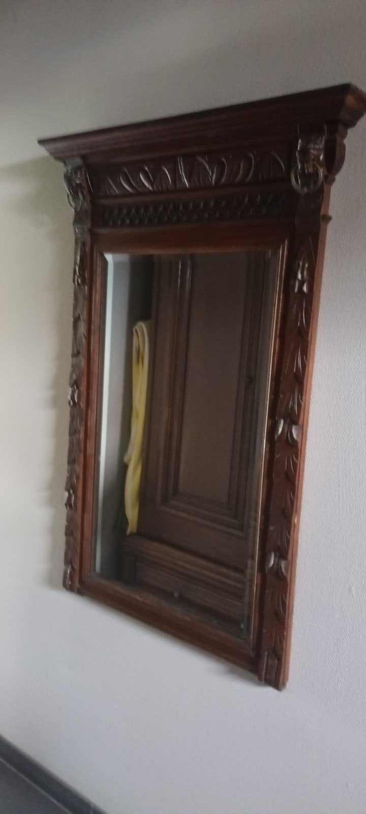 Mechelse spiegel met ringen, Antiek en Kunst, Ophalen