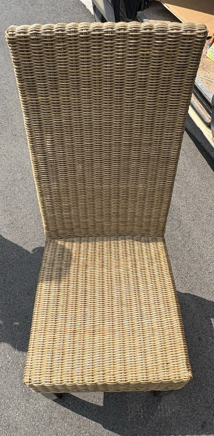 6 rieten eetstoelen, Ophalen, Gebruikt, Overige kleuren, Riet of Rotan