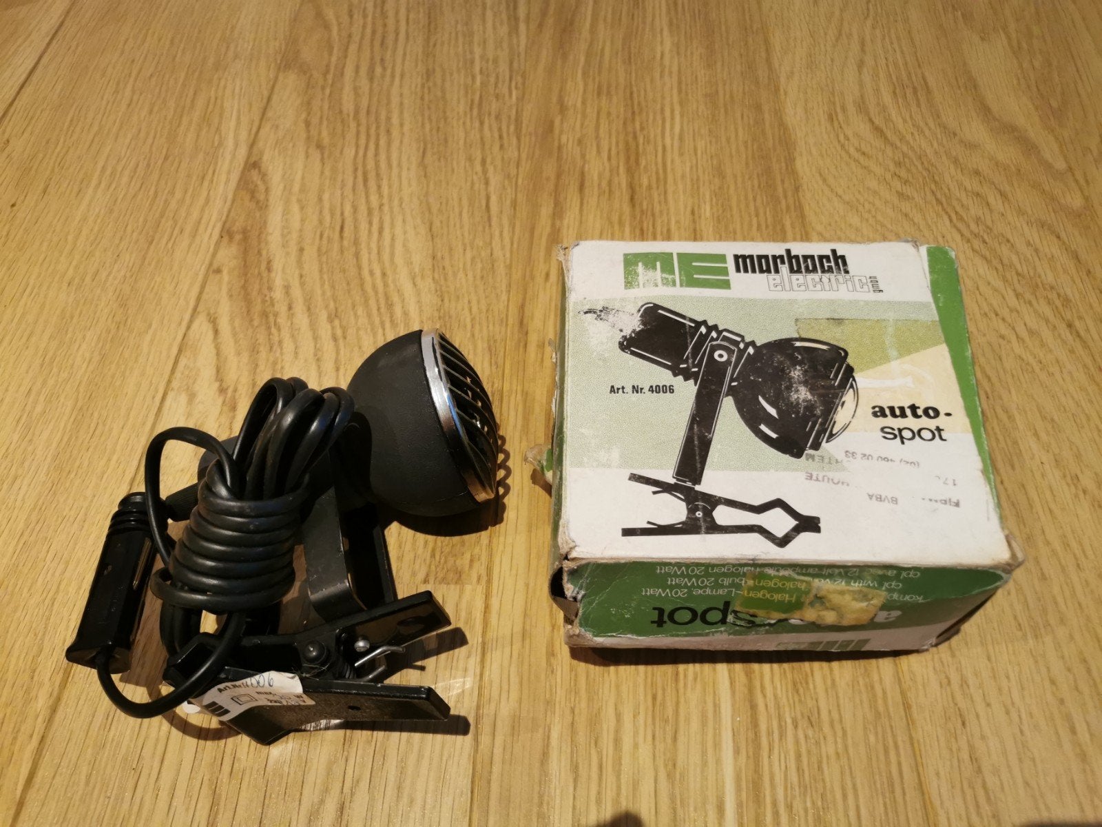 Projecteur de voiture électrique Vintage Marbach 20W, Enlèvement ou Envoi, Utilisé