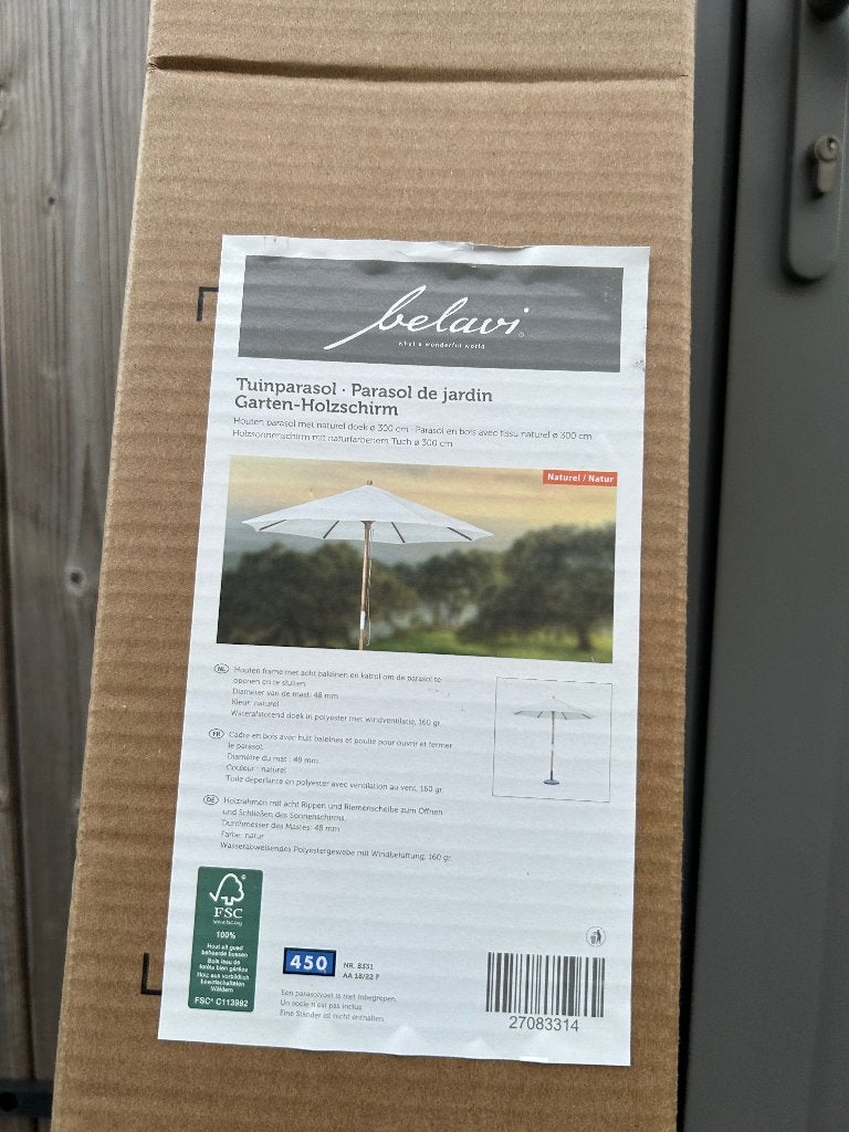 parasol, Tuin en Terras, Parasols, Ophalen, Verstelbaar, Overige typen, Nieuw