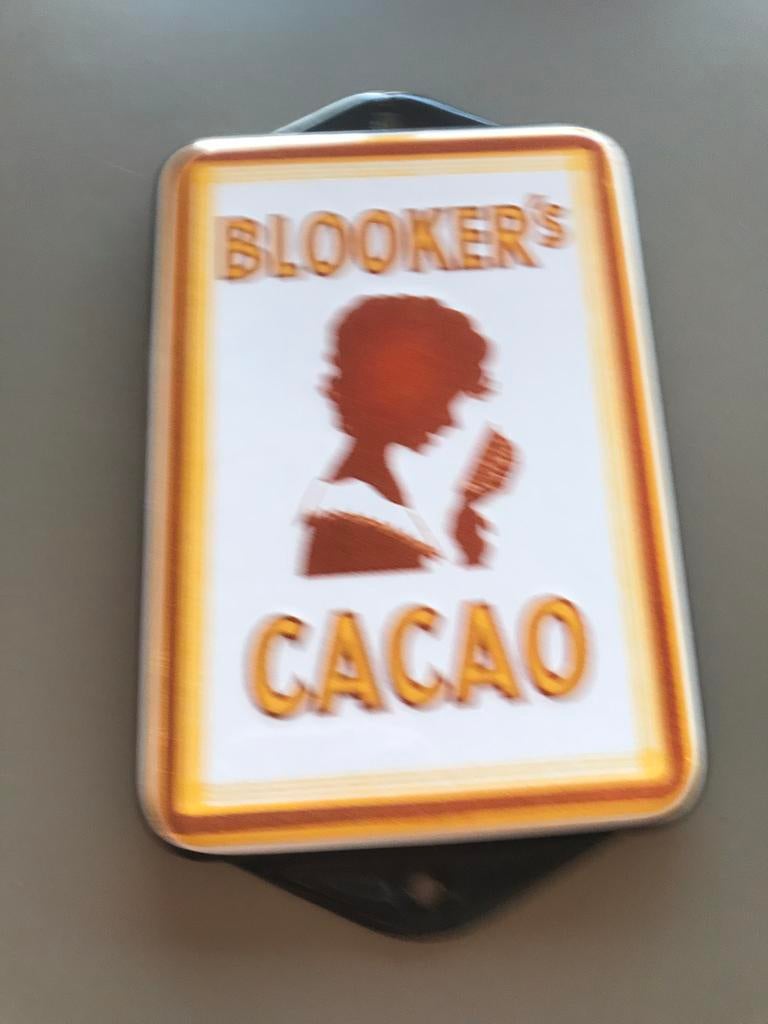 Blookers Cacao emaille bordje, Ophalen of Verzenden, Zo goed als nieuw, Reclamebord
