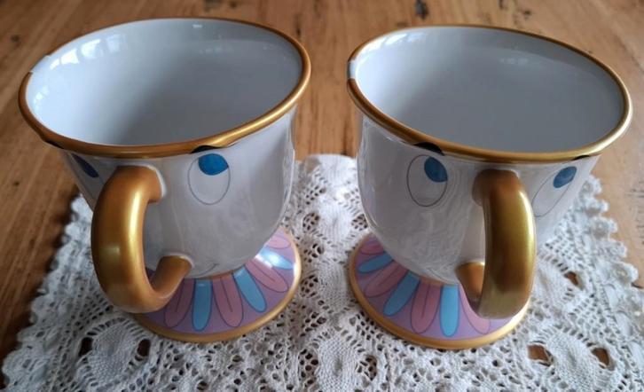 2 Disneyland mokken , CHIP,  Belle en het Beest, Verzamelen, Disney, -, Assepoester of Belle, -, Overige typen