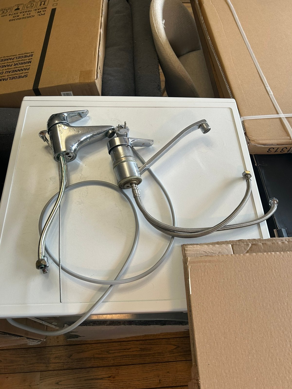 Lot de 2 robinets GROHE, Enlèvement, Utilisé, Chrome, Robinet