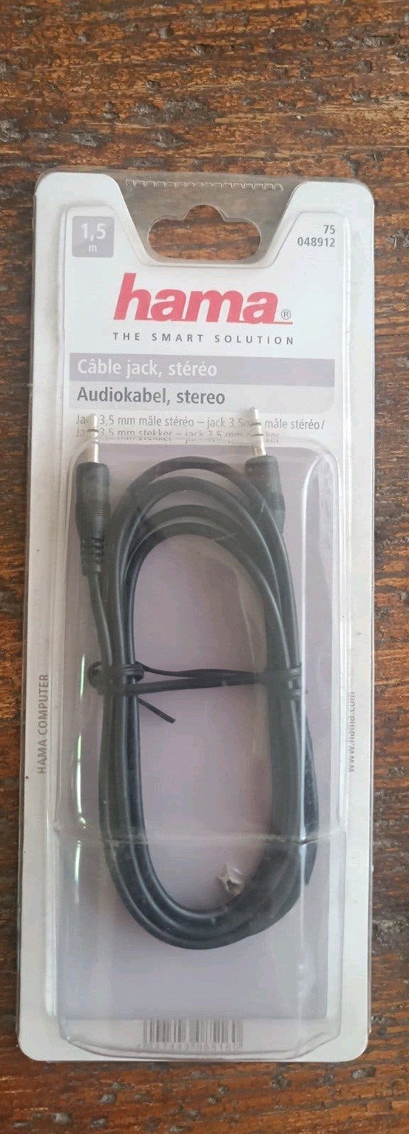 Câble jack stéréo, toujours emballé * Hama, Enlèvement ou Envoi, Neuf