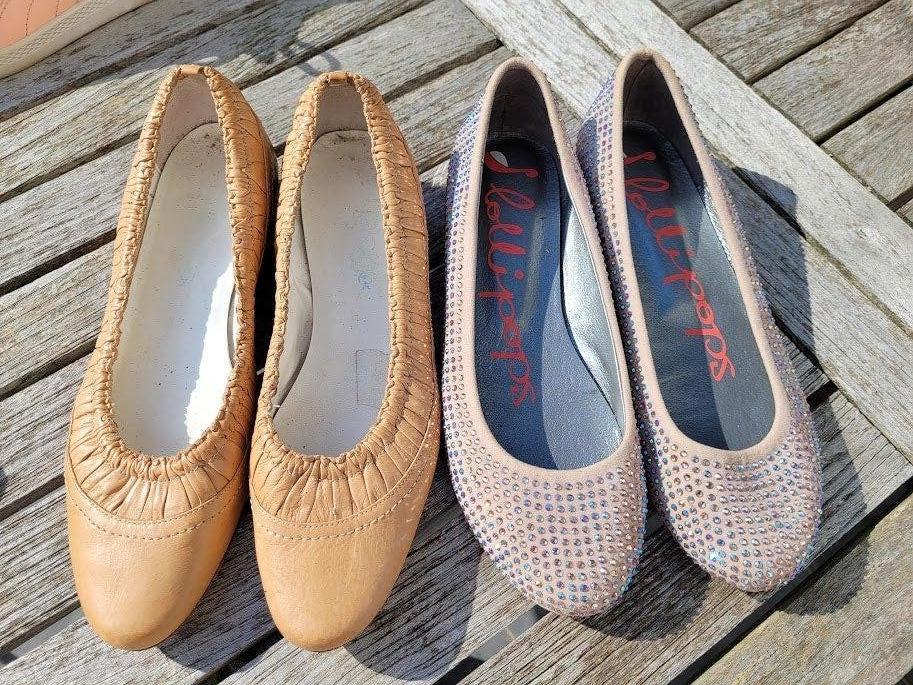 lot de ballerines  37, NDC, Enlèvement ou Envoi, Beige, Comme neuf