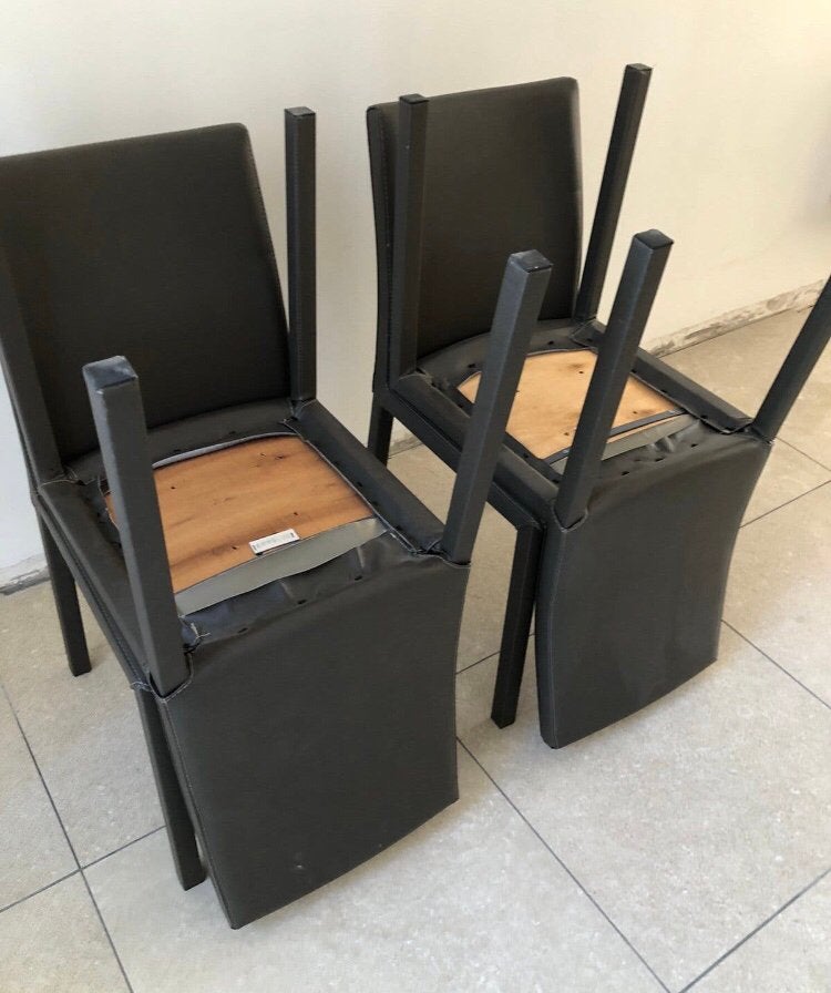 Lot 4 Chaises Salle à manger, Autres couleurs, Comme neuf, Synthétique, Enlèvement