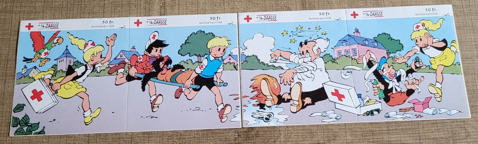 Jommeke - Rode Kruis sticker 1994, Ophalen of Verzenden, Overige figuren, Zo goed als nieuw, Plaatje, Poster of Sticker