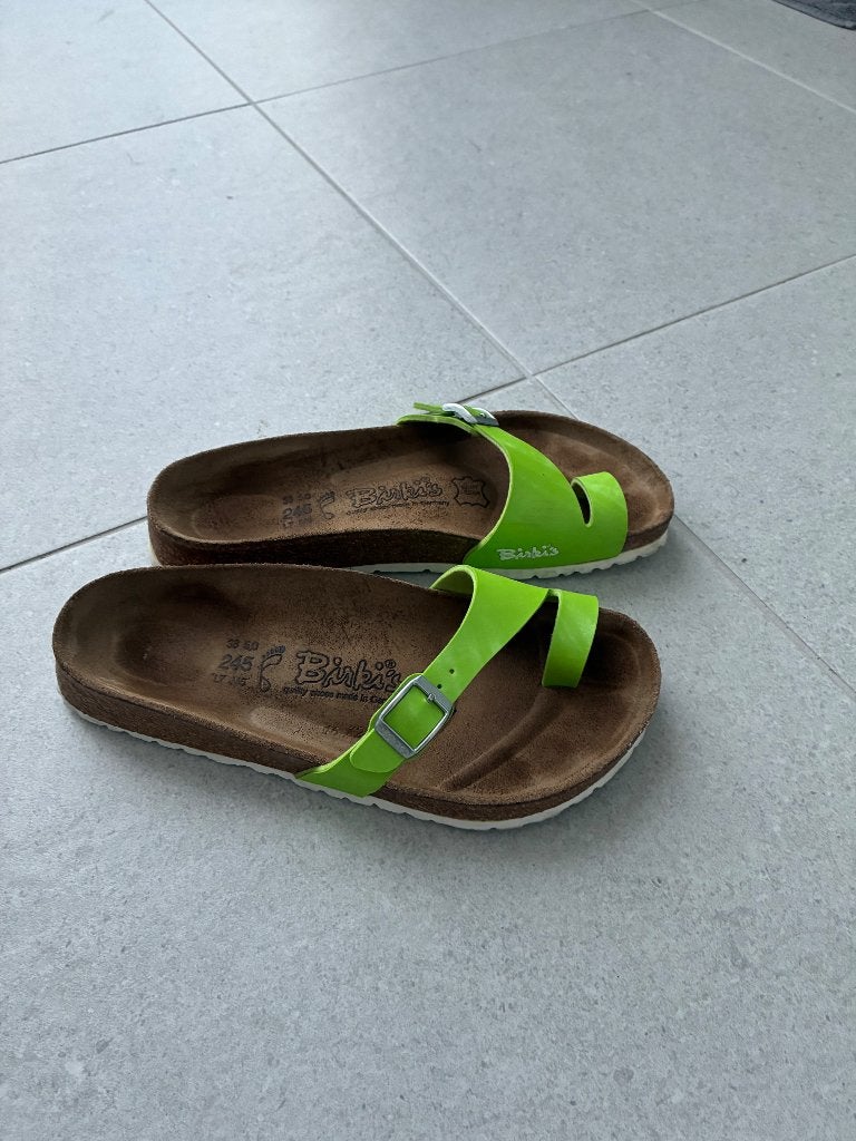 Birki’s birkenstock sandalen maat 38, Ophalen, Sandalen of Muiltjes, Gedragen, Groen