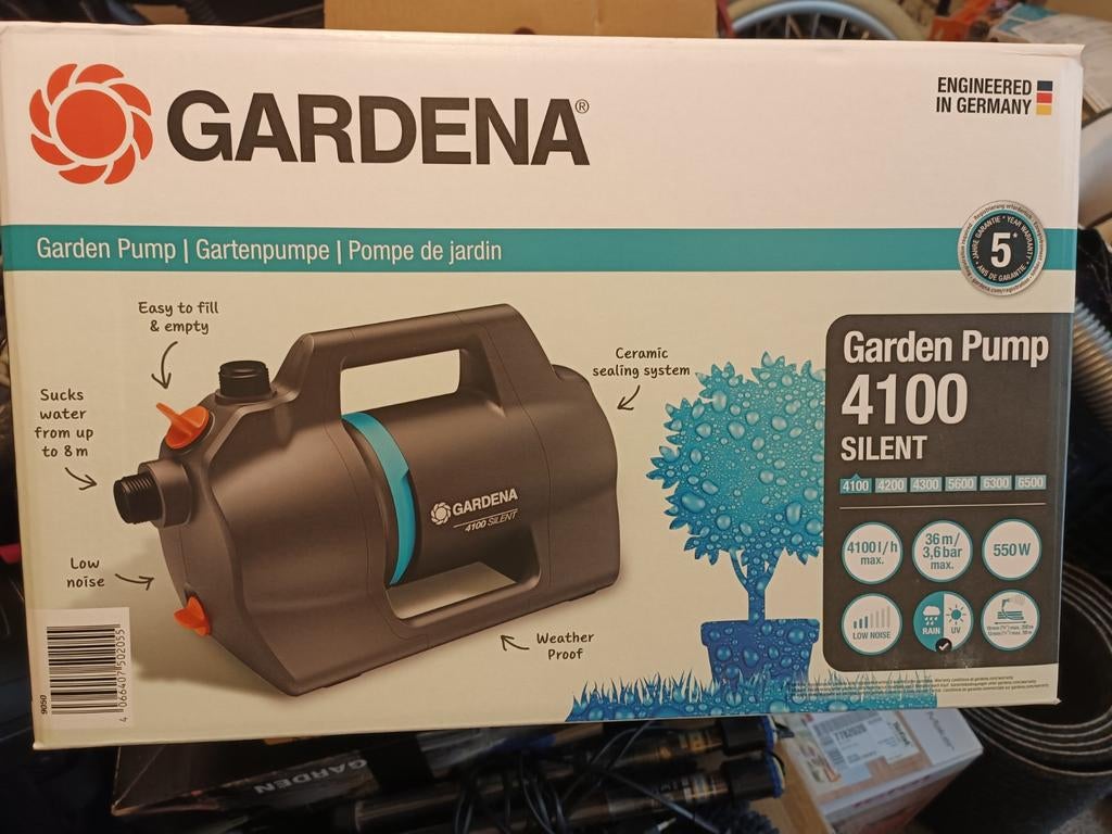 Gardena besproeingspomp 4100 silent, Ophalen