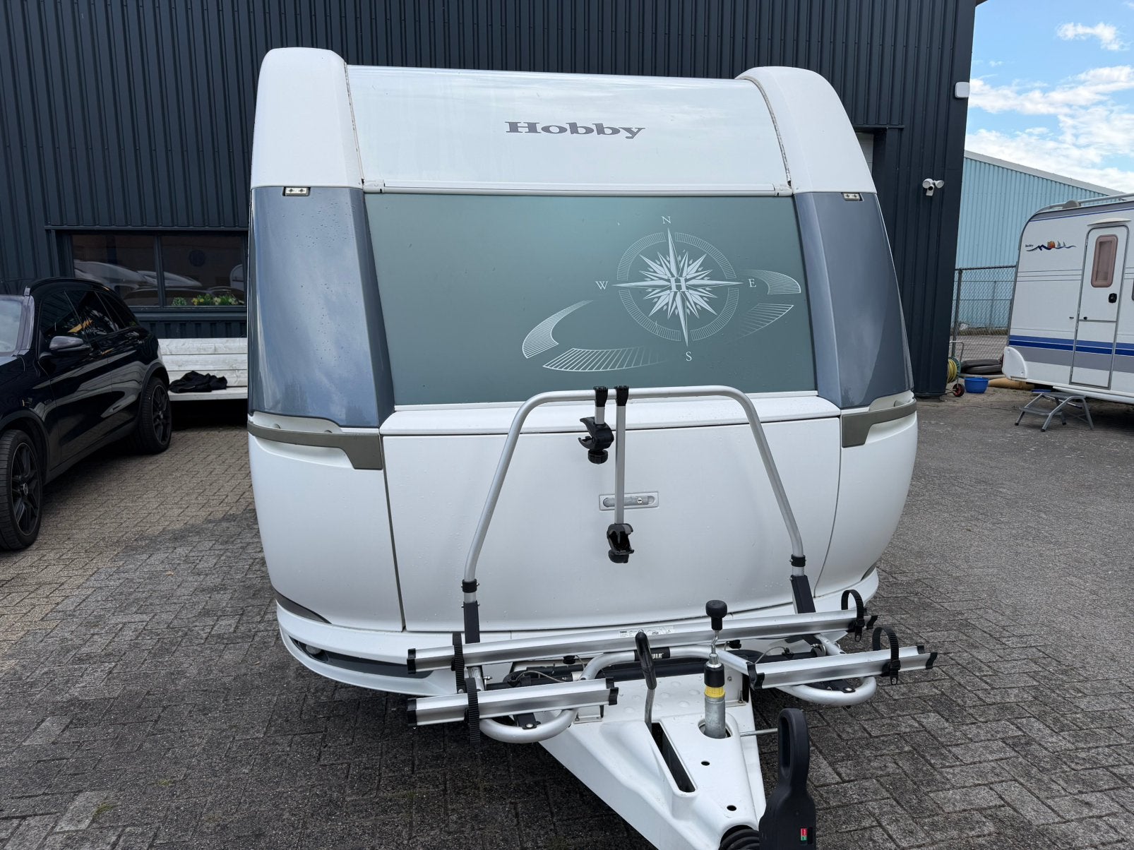 Hobby 495 UL lengte bedden mover en luifel, Caravans en Kamperen, Caravans, Rondzit, Hobby, Particulier, 4 tot 5 meter