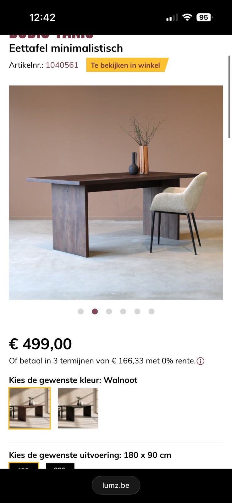 Table salle a manger, Enlèvement, Comme neuf, Bois