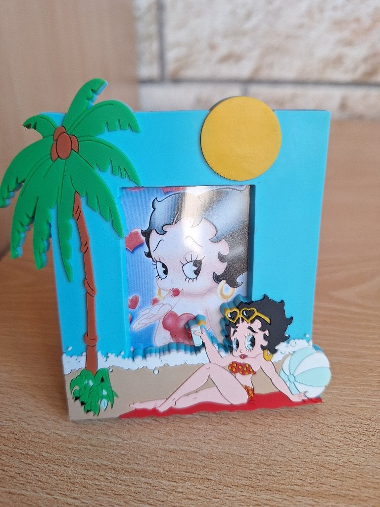 Betty Boop cadre vacance signé 1996, Enlèvement ou Envoi, Neuf, Humain