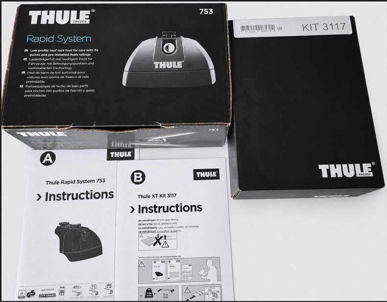Thule 753 Beenset + 3117 poten, Auto diversen, Dakdragers, Ophalen of Verzenden, Nieuw
