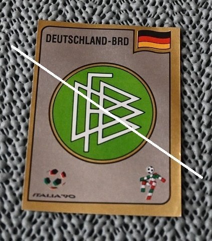 Panini Italia 90 Embleem Duitsland, Verzenden, Zo goed als nieuw, Poster, Plaatje of Sticker