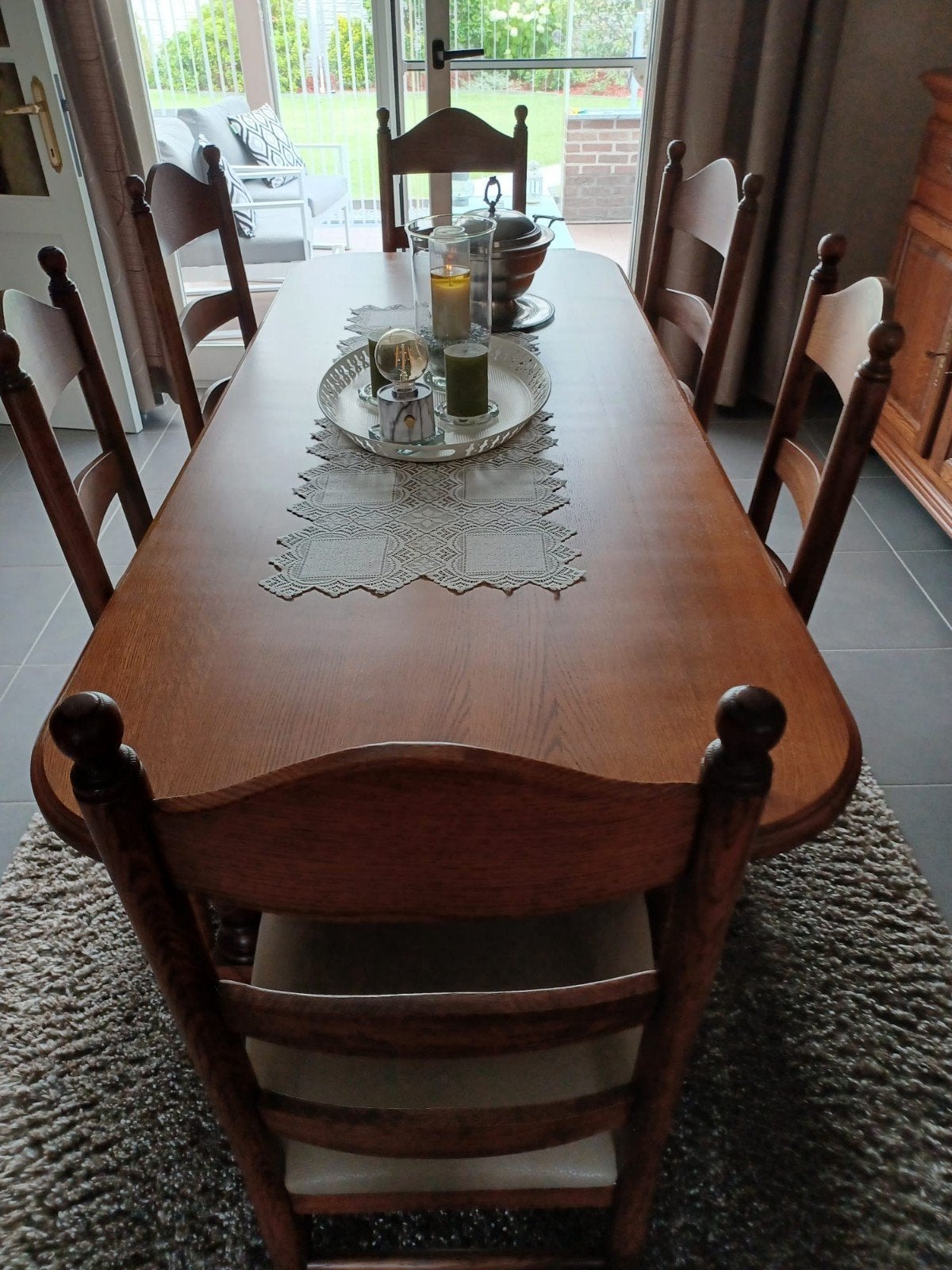 6 eiken stoelen (zitvlak recent gerenoveerd), Maison & Meubles, Chaises, Comme neuf, Brun, Enlèvement, Cinq, Six Chaises ou plus