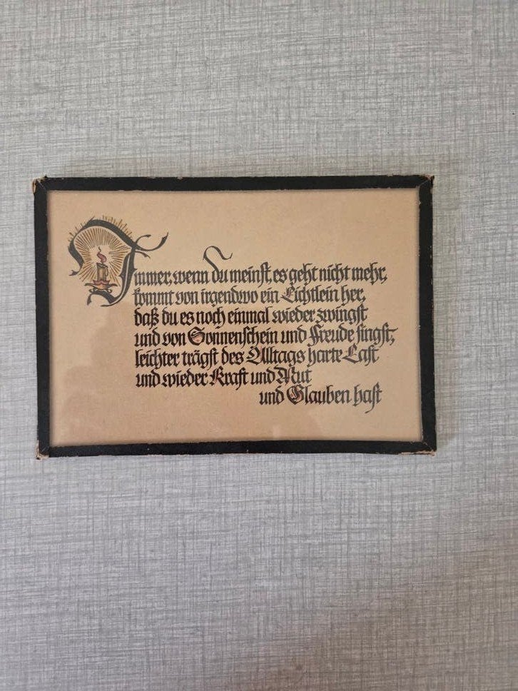 Oude Duitse spreuk., Ophalen of Verzenden