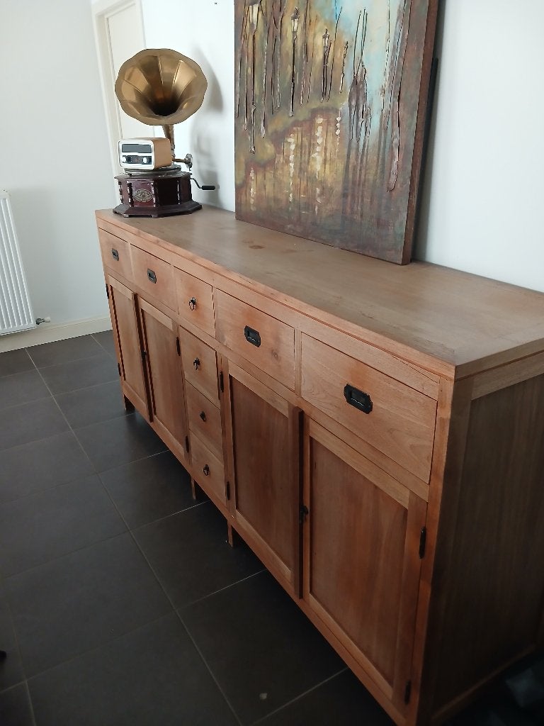 Commode in teak, Huis en Inrichting, Kasten | Buffetkasten, Ophalen, Met deur(en), 100 tot 150 cm, Teakhout