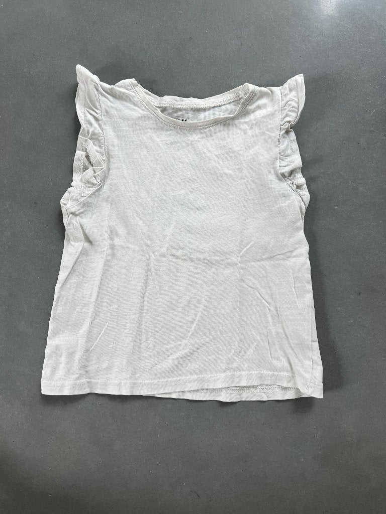 wit shirtje, Kinderen en Baby's, Kinderkleding | Maat 116, Gebruikt, Meisje, H&M, Ophalen of Verzenden