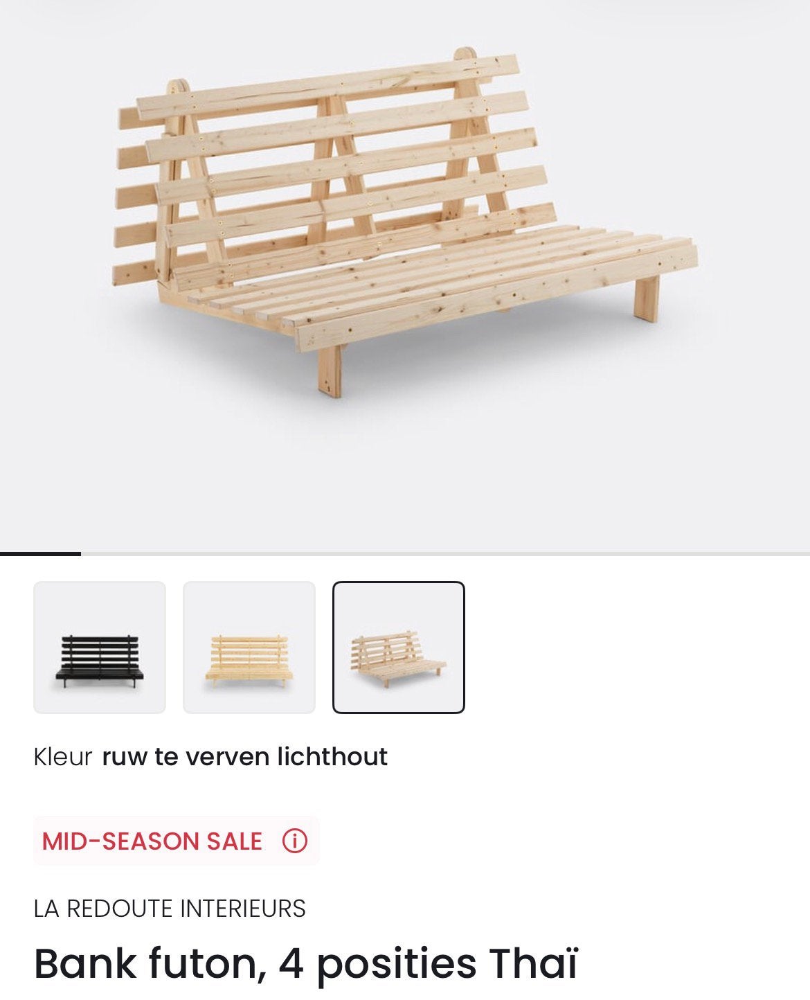 Futon bank, Ophalen, Gebruikt, Twijfelaar, Bedbodem