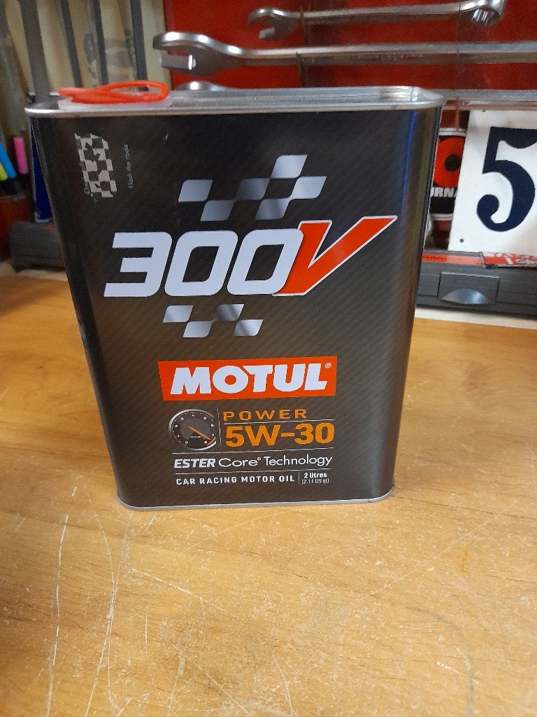 ancien bidon huile vide motul 300v power 5w30, Enlèvement ou Envoi, Utilisé, Autres types