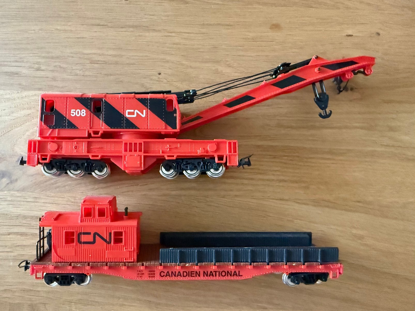 Mehano CN— Camion-grue 508+camion de travail/voiture plate, Enlèvement ou Envoi, Utilisé, Wagon, Autres marques