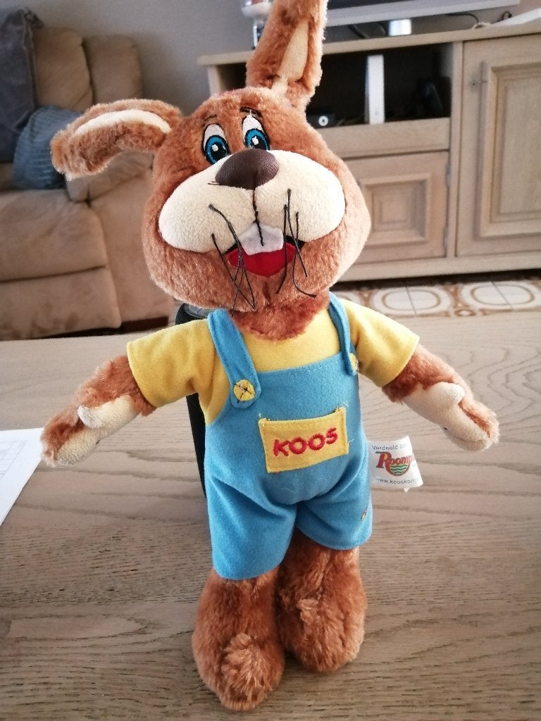 knuffel KOOS KONIJN, Ophalen of Verzenden, Zo goed als nieuw, Konijn, Wasbaar
