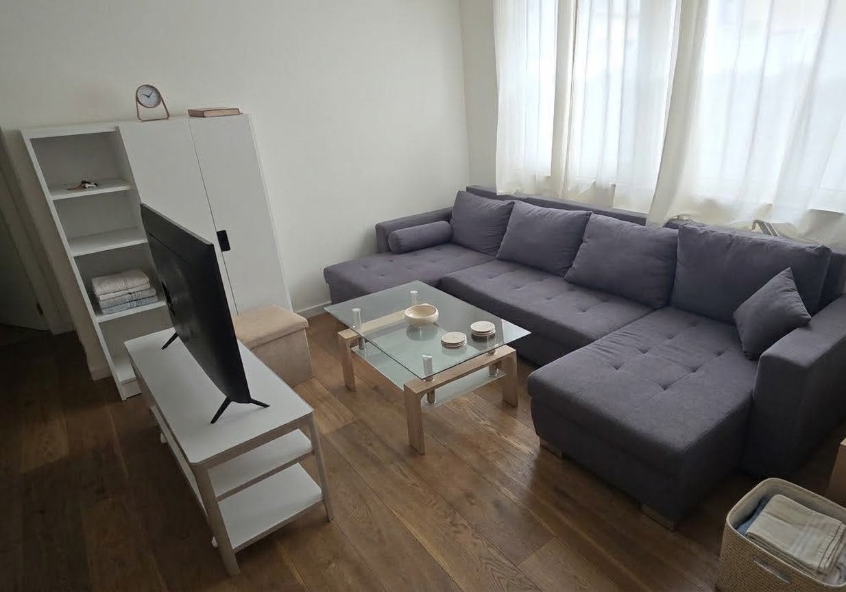 salon zetel  en tafel, Ophalen, Gebruikt, Stof