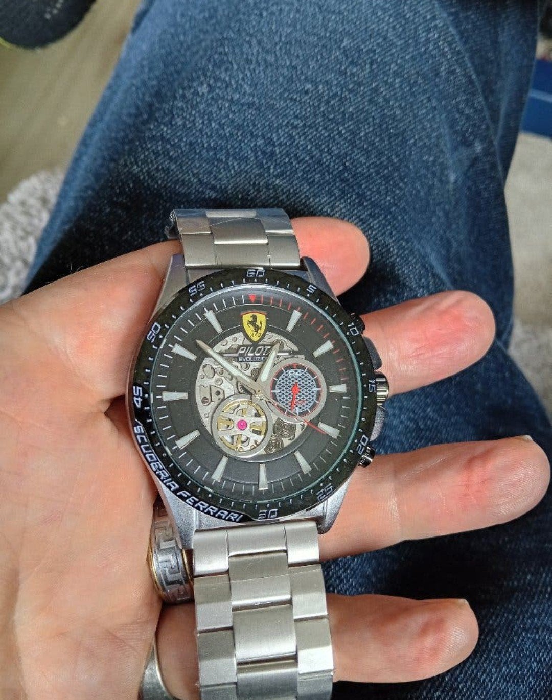 Ferrari Automatisch heren  Horloge, Handtassen en Accessoires, Staal, Staal, Polshorloge, Nieuw