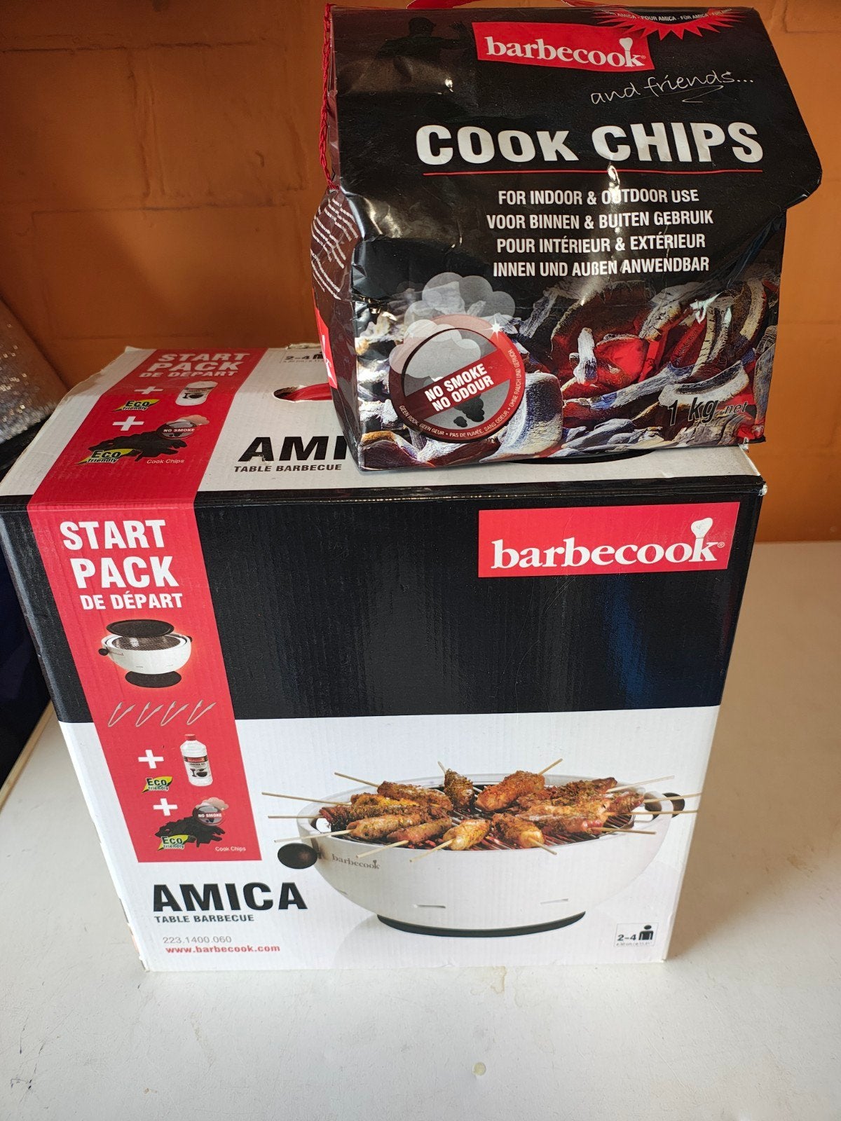 Barbecook Amica tafel bbq, Ophalen, Zo goed als nieuw, Barbecook, Met accessoires