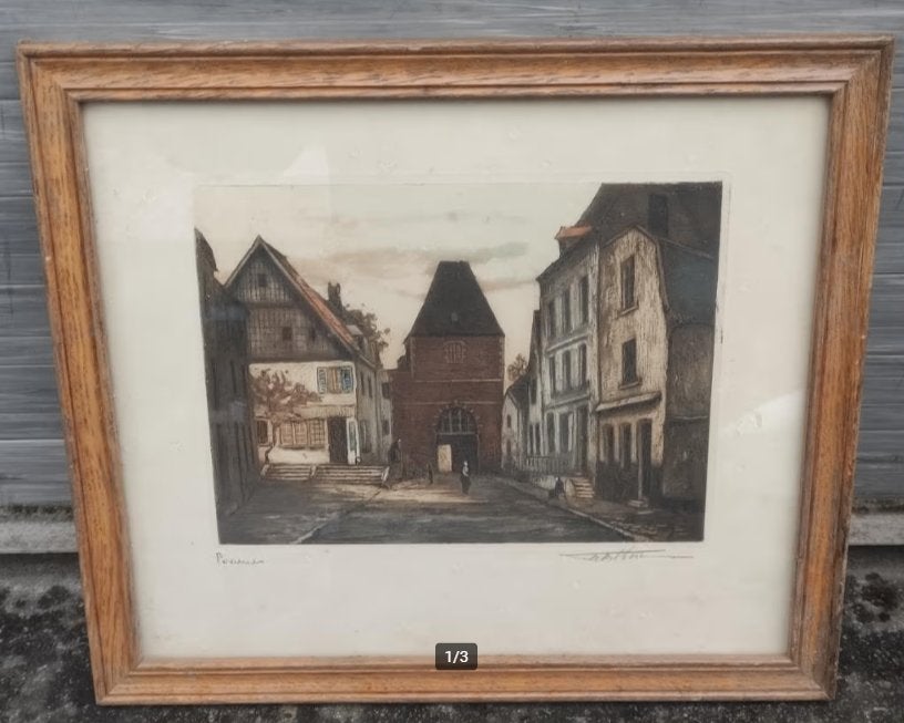 gravure ruelle signe, Antiquités & Art, Enlèvement ou Envoi, Gravure