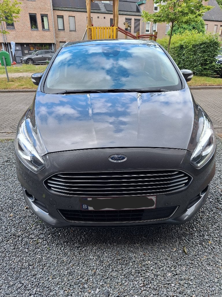 Ford S Max, Auto's, Ford, Particulier, S-Max, Trekhaak, Diesel, Monovolume, 5 deurs, Automaat, Zilver of Grijs, Kunstmatig leder
