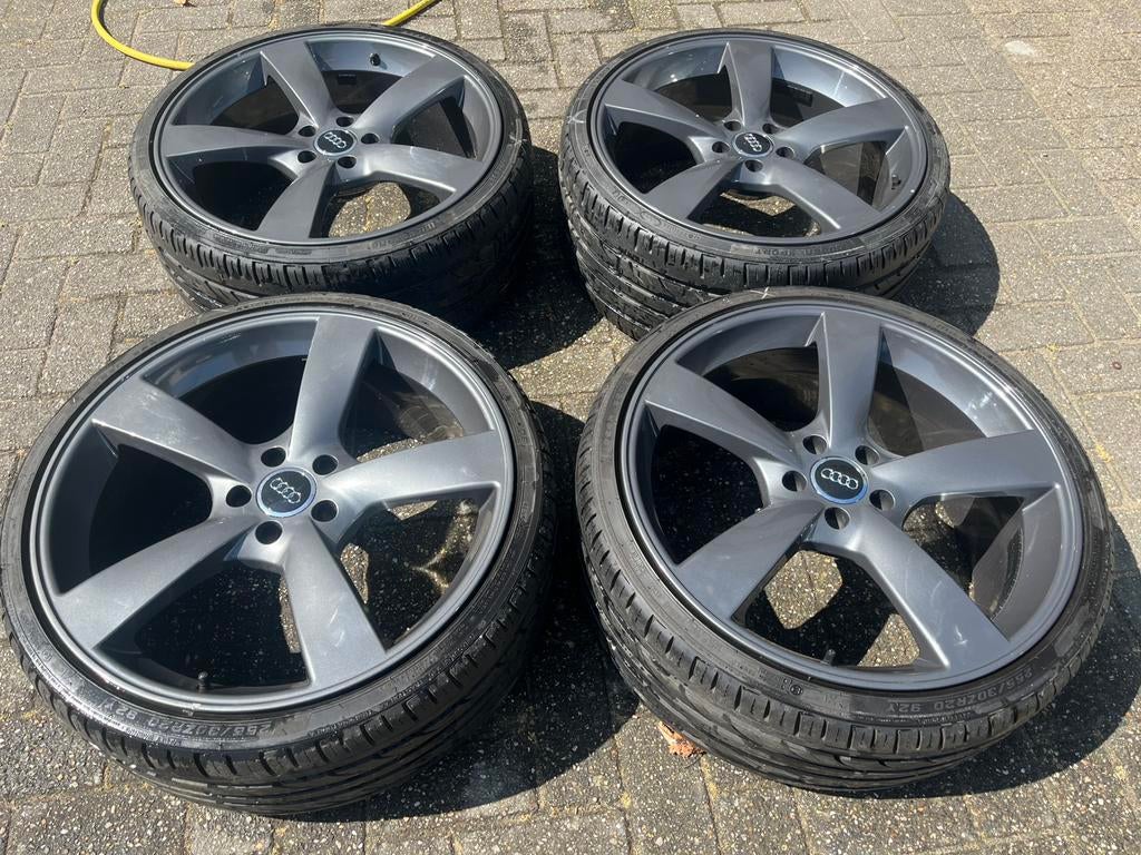 Jantes Audi Rotor avec pneus 9x20 et 35 5x112 avec 255-30-20, Pneus et Jantes, 255 mm, Enlèvement ou Envoi, Véhicule de tourisme