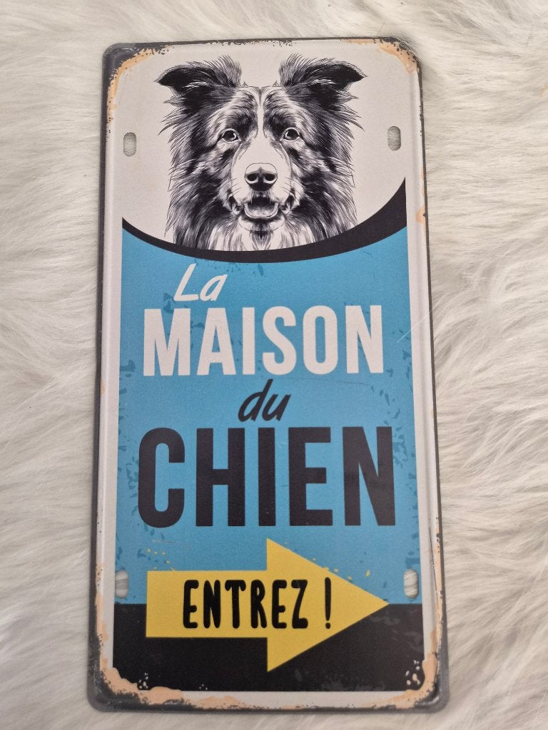 Plaque décorative vintage « La maison du chien », Enlèvement ou Envoi