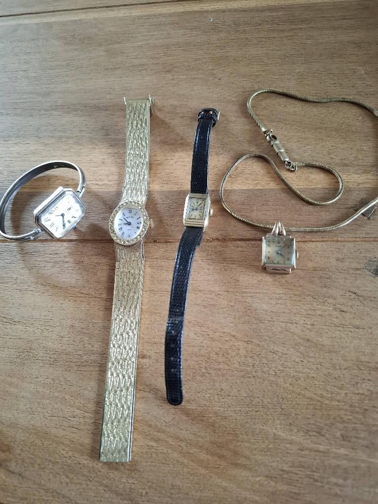 Lot 4 montres mecanique dame, Enlèvement, Utilisé, Argent, Montre-bracelet