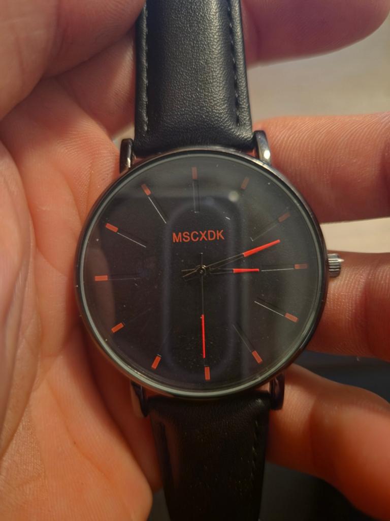 Horloge zwart, Bijoux, Sacs & Beauté, Montre-bracelet, Cuir, Acier, Enlèvement