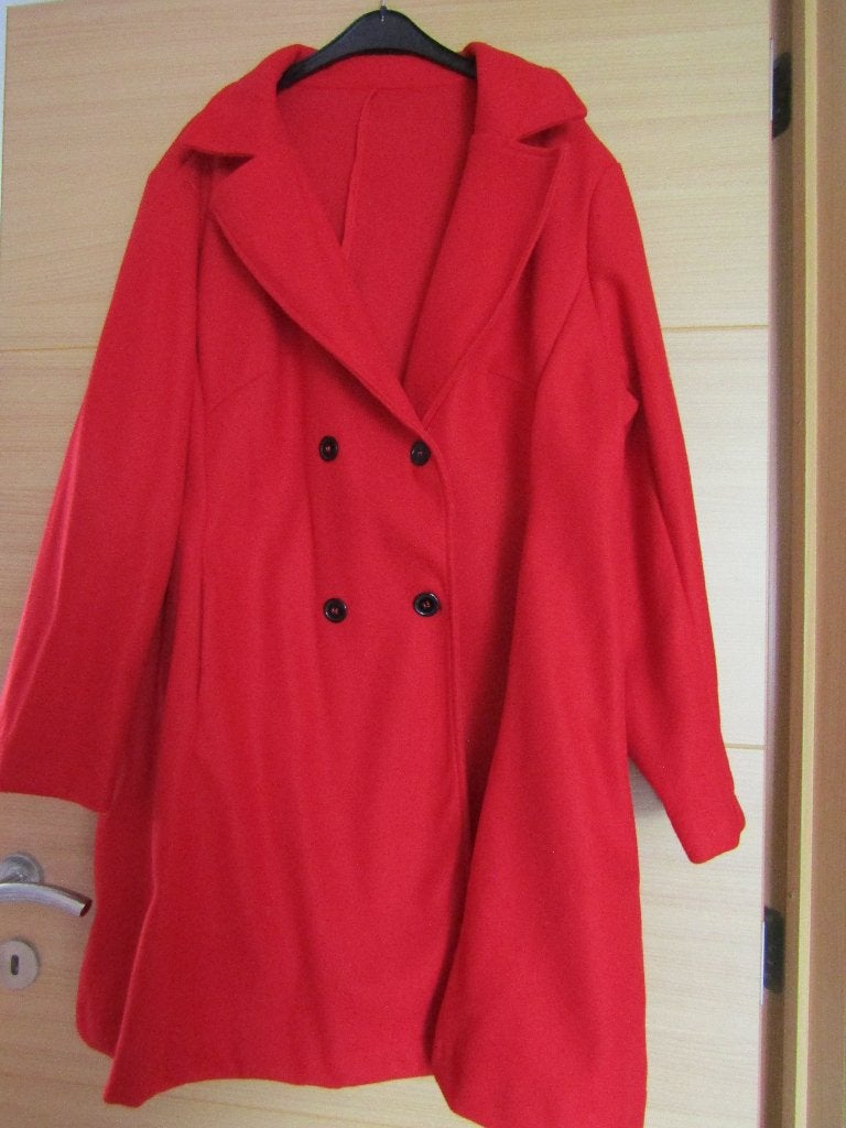 Shein Curve 4 XL rode jas, Kleding | Dames, Maat 46/48 (XL) of groter, Ophalen of Verzenden, Zo goed als nieuw, SHEIN