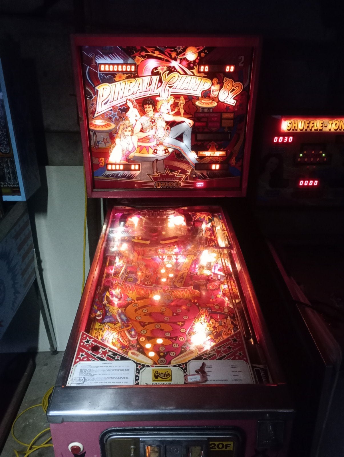 flipperkast pinball champ van Zaccaria, Verzamelen, Ophalen, Gebruikt, Overige soorten, Flipperkast