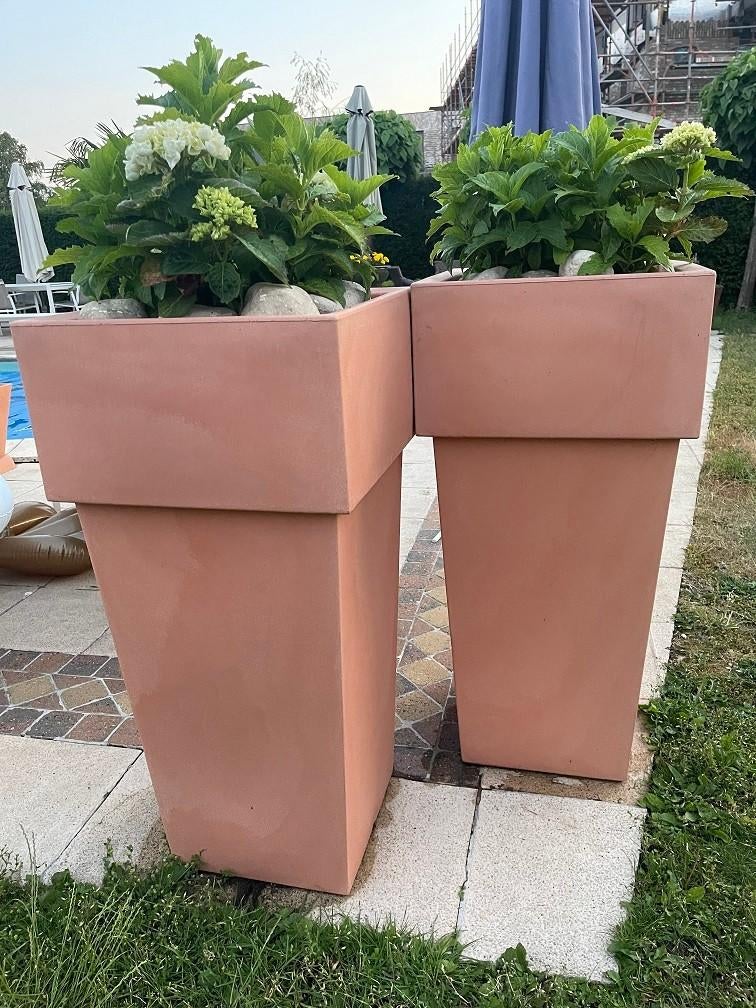 NIEUWE kunststof plantenbak BLOEMBAK compleet met Hortensia, Ophalen, Kunststof, Minder dan 60 cm, Vierkant