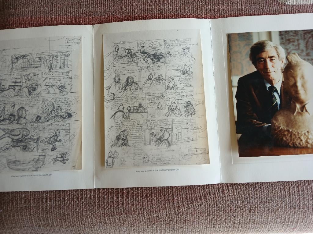 Hergé carte de vœux, Enlèvement, Tintin, Comme neuf
